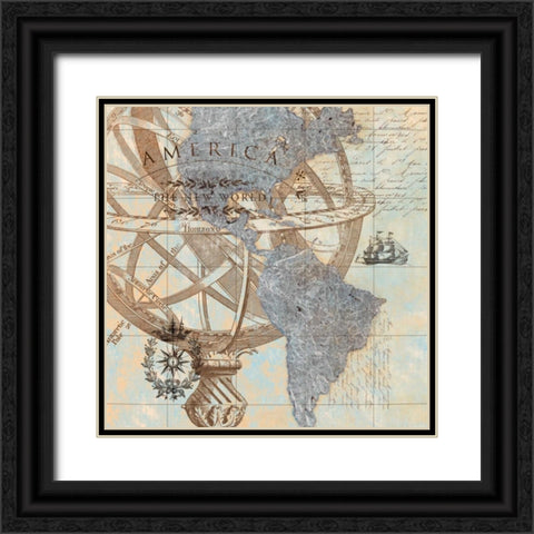 New World Black Ornate Wood Framed Art Print with Double Matting by Tava Studios