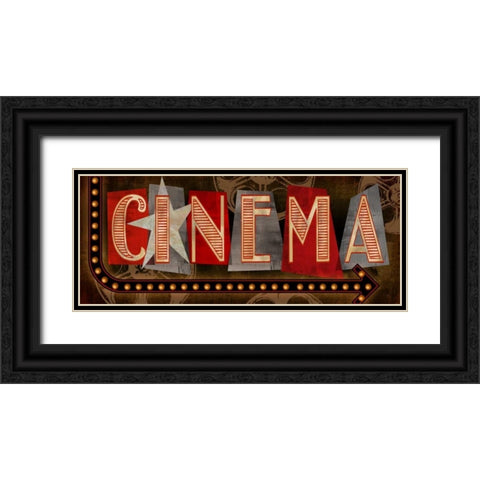 Cinema Black Ornate Wood Framed Art Print with Double Matting by Knutsen, Conrad