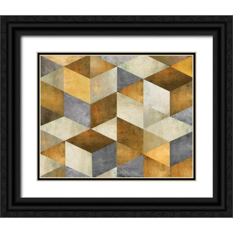 Cubist Light Black Ornate Wood Framed Art Print with Double Matting by Knutsen, Conrad