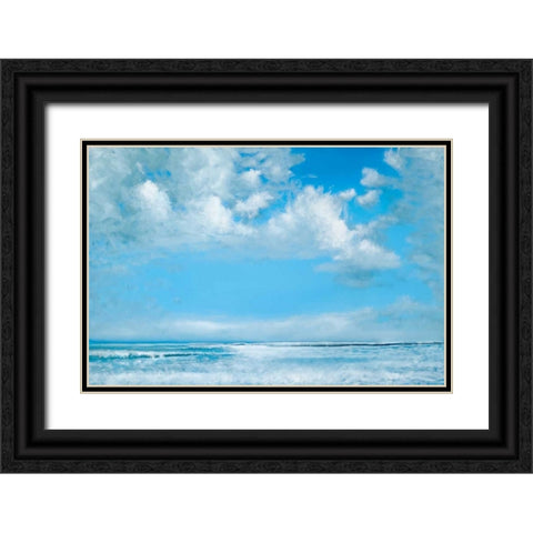 At The Beach Black Ornate Wood Framed Art Print with Double Matting by David, West