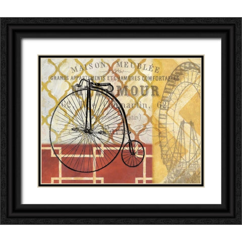 Cyclisme II Black Ornate Wood Framed Art Print with Double Matting by Nan