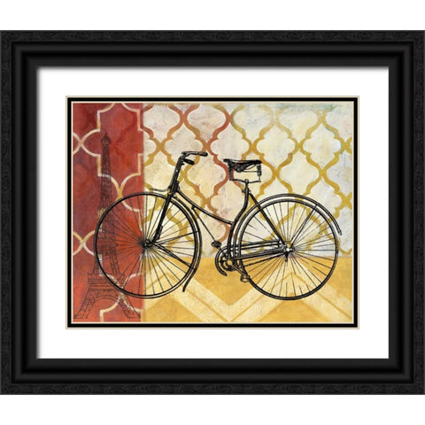 Cyclisme III Black Ornate Wood Framed Art Print with Double Matting by Nan
