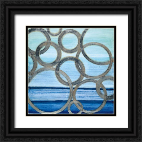 Circular View Black Ornate Wood Framed Art Print with Double Matting by Tava Studios