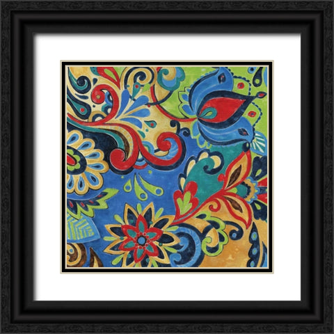 Celebration I Black Ornate Wood Framed Art Print with Double Matting by Donovan, Maria