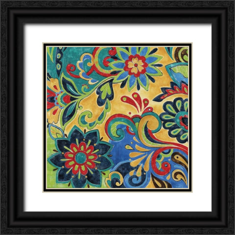 Celebration II Black Ornate Wood Framed Art Print with Double Matting by Donovan, Maria