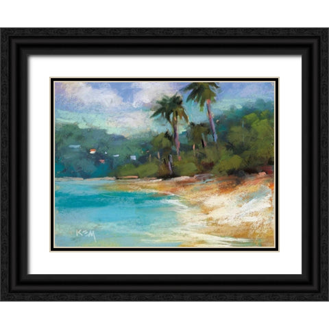 Jewels of the Tropics Black Ornate Wood Framed Art Print with Double Matting by Margulis, Karen