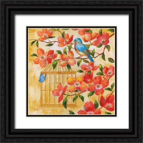 Spring Fling II Black Ornate Wood Framed Art Print with Double Matting by Nan