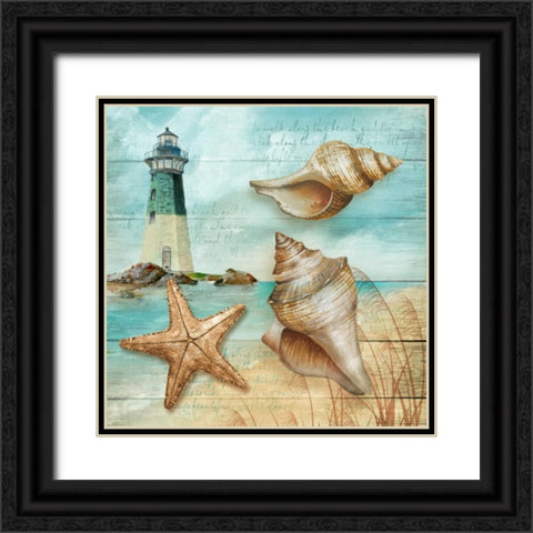 Shore Black Ornate Wood Framed Art Print with Double Matting by Knutsen, Conrad