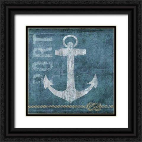 Port Black Ornate Wood Framed Art Print with Double Matting by Knutsen, Conrad