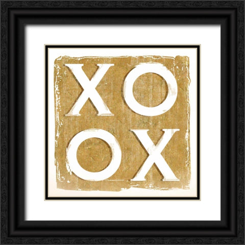 Hugs and Kisses Black Ornate Wood Framed Art Print with Double Matting by Donovan, Kelly