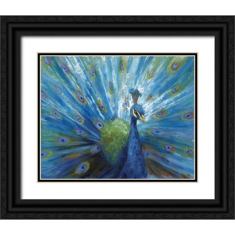 Majestic in Blue Black Ornate Wood Framed Art Print with Double Matting by Nan