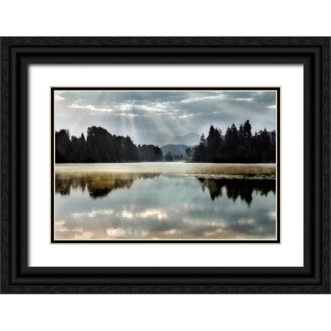 Morning Bliss I Black Ornate Wood Framed Art Print with Double Matting by Weisz, Irene