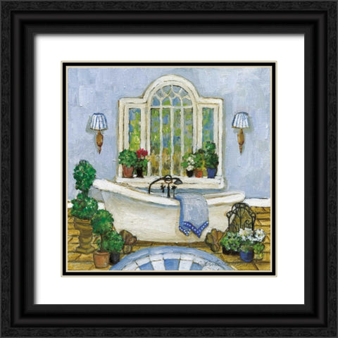 Pampered Bath I Black Ornate Wood Framed Art Print with Double Matting by Olson, Charlene
