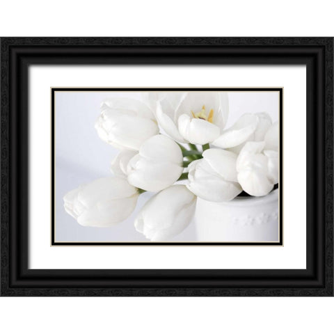 Elegant in White Black Ornate Wood Framed Art Print with Double Matting by Naugle, Karen