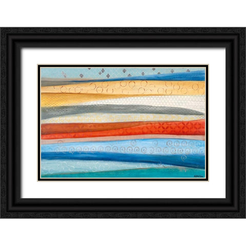 Layers of the Earth Black Ornate Wood Framed Art Print with Double Matting by Tava Studios
