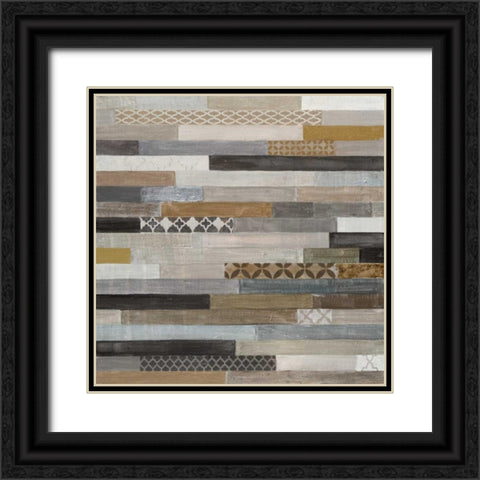 Notion of Line Black Ornate Wood Framed Art Print with Double Matting by Tava Studios