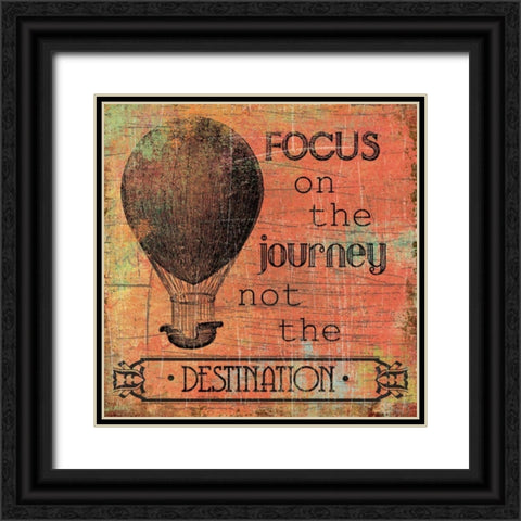 Vintage Inspiration I Black Ornate Wood Framed Art Print with Double Matting by Robinson, Carol