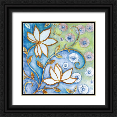 Garden Fantasy I Black Ornate Wood Framed Art Print with Double Matting by Tava Studios