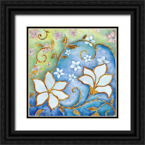 Garden Fantasy II Black Ornate Wood Framed Art Print with Double Matting by Tava Studios