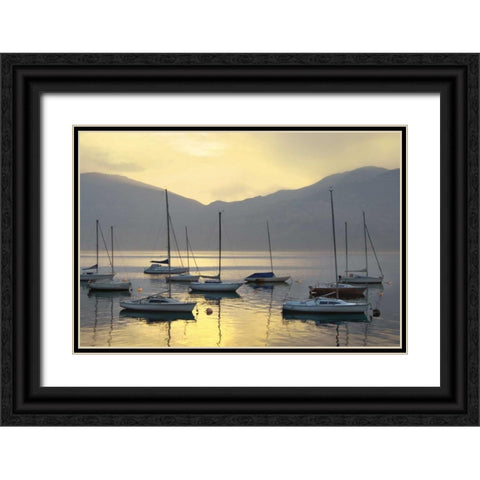 Lago di Garda Black Ornate Wood Framed Art Print with Double Matting by Delimont, Danita