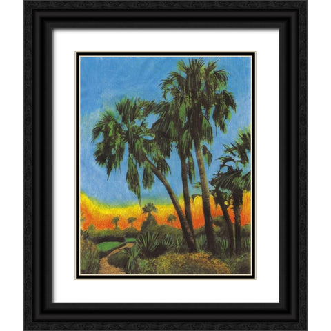 Tropical Sunset I Black Ornate Wood Framed Art Print with Double Matting by Pattinian, Merri