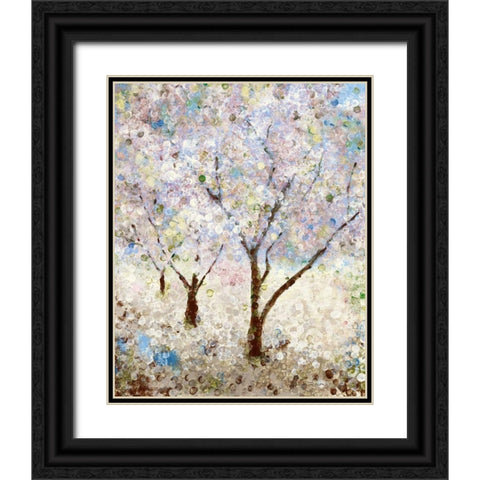 Cherry Blossoms II Black Ornate Wood Framed Art Print with Double Matting by Craven, Katrina