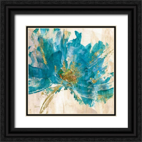 Blue Infusion I Black Ornate Wood Framed Art Print with Double Matting by Craven, Katrina