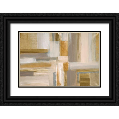 Fields I Black Ornate Wood Framed Art Print with Double Matting by Jill, Susan