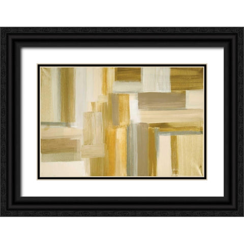 Fields II Black Ornate Wood Framed Art Print with Double Matting by Jill, Susan