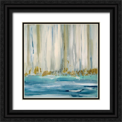 Mountain Water I Black Ornate Wood Framed Art Print with Double Matting by Jill, Susan