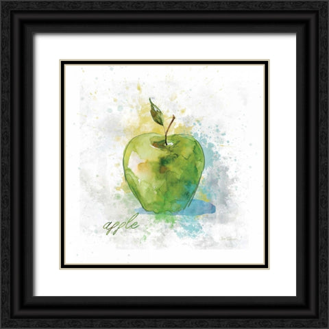Fresh Apple Black Ornate Wood Framed Art Print with Double Matting by Robinson, Carol
