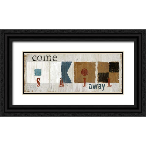 Nautical Sail Black Ornate Wood Framed Art Print with Double Matting by Robinson, Carol