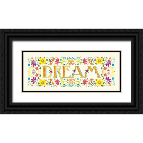 Dream Black Ornate Wood Framed Art Print with Double Matting by Robinson, Carol