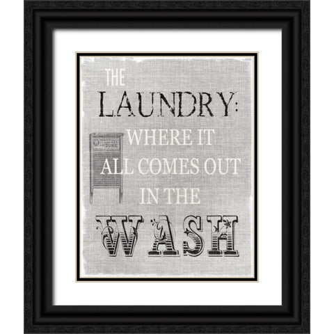 Out in the Wash Black Ornate Wood Framed Art Print with Double Matting by Robinson, Carol