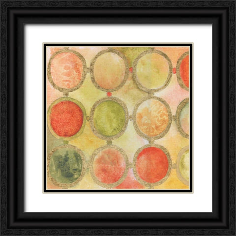 Circle Mosaic Black Ornate Wood Framed Art Print with Double Matting by Tava Studios