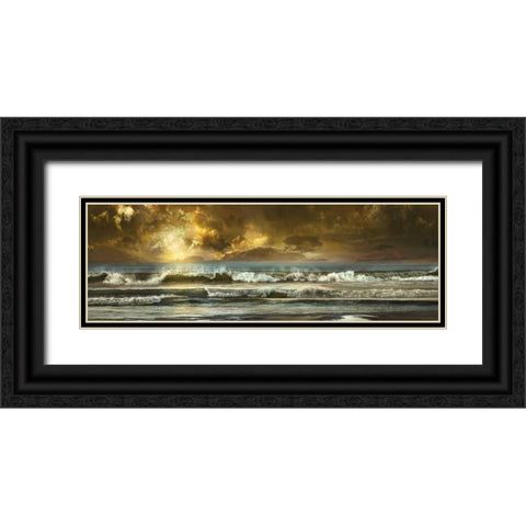Vista Black Ornate Wood Framed Art Print with Double Matting by Calascibetta, Mike