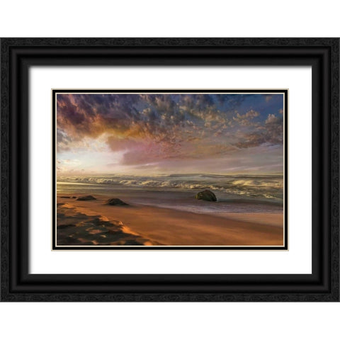 Summer Magic Black Ornate Wood Framed Art Print with Double Matting by Calascibetta, Mike