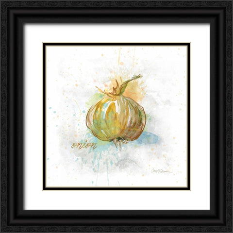 Veggie Onion Black Ornate Wood Framed Art Print with Double Matting by Robinson, Carol
