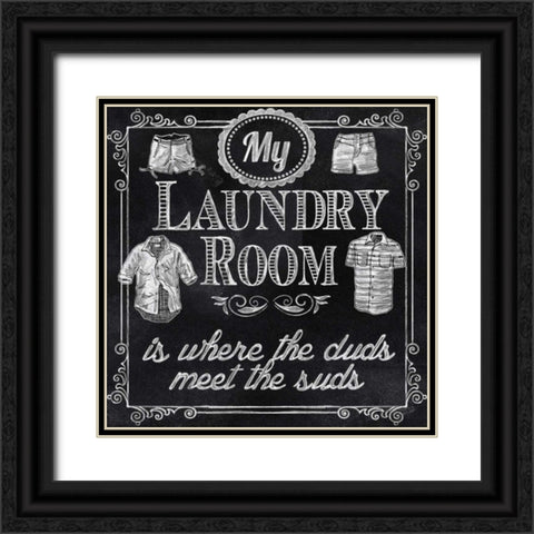 My Laundry Room Black Ornate Wood Framed Art Print with Double Matting by Knutsen, Conrad