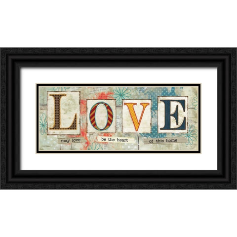 Wise Words of Love Black Ornate Wood Framed Art Print with Double Matting by Robinson, Carol