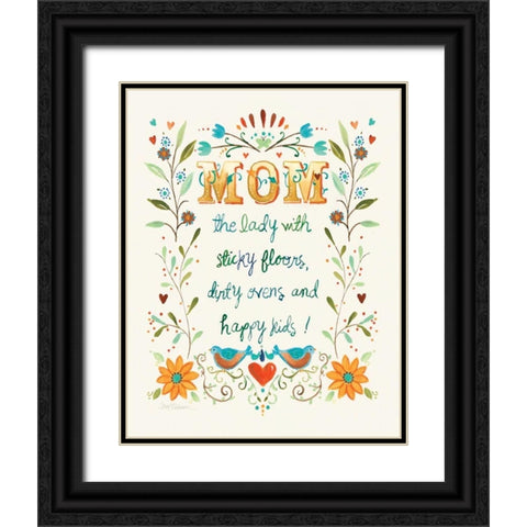 Mom Black Ornate Wood Framed Art Print with Double Matting by Robinson, Carol