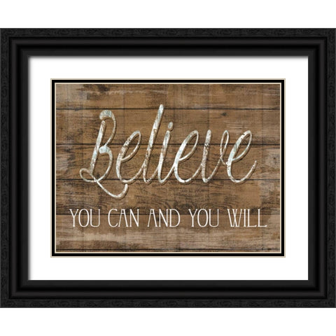 Weathered Wood Black Ornate Wood Framed Art Print with Double Matting by Donovan, Kelly