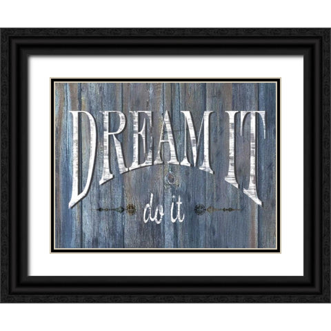 Weathered Wood Black Ornate Wood Framed Art Print with Double Matting by Donovan, Kelly