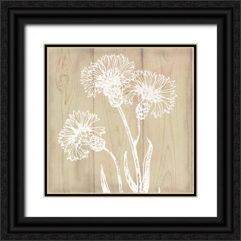 White Silhouette II Black Ornate Wood Framed Art Print with Double Matting by Nan