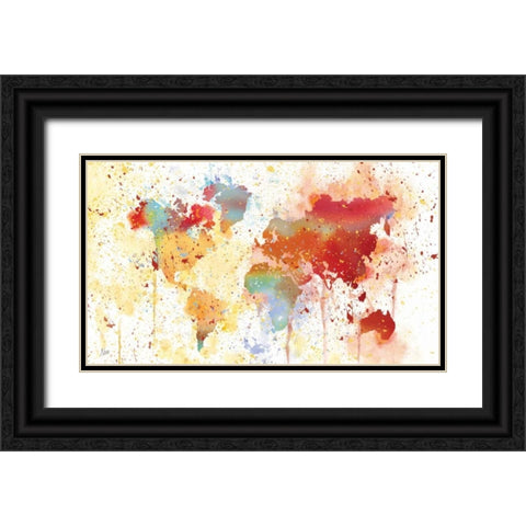 Traveled The World Black Ornate Wood Framed Art Print with Double Matting by Nan