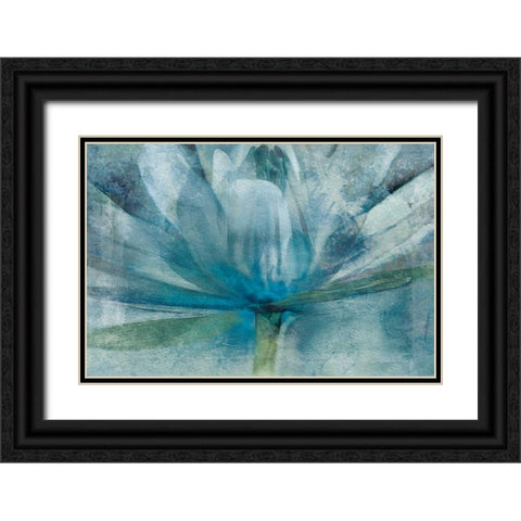 Blue Black Ornate Wood Framed Art Print with Double Matting by Calascibetta, Mike