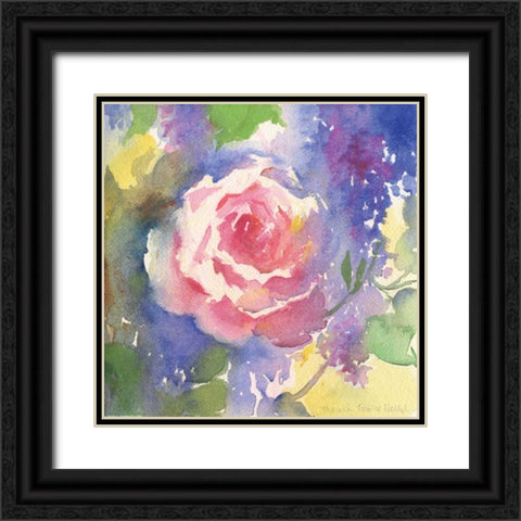 Margots Rose II Black Ornate Wood Framed Art Print with Double Matting by Troise Heidel, Theresa