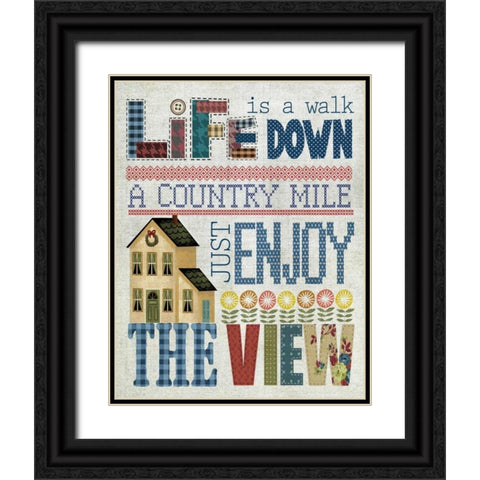 A Country Mile Black Ornate Wood Framed Art Print with Double Matting by Knutsen, Conrad