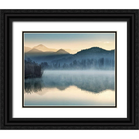 Quiet Morning Black Ornate Wood Framed Art Print with Double Matting by Arnold, Jon