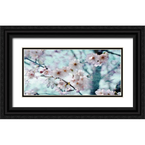 Butterflies and Black Ornate Wood Framed Art Print with Double Matting by Weisz, Irene